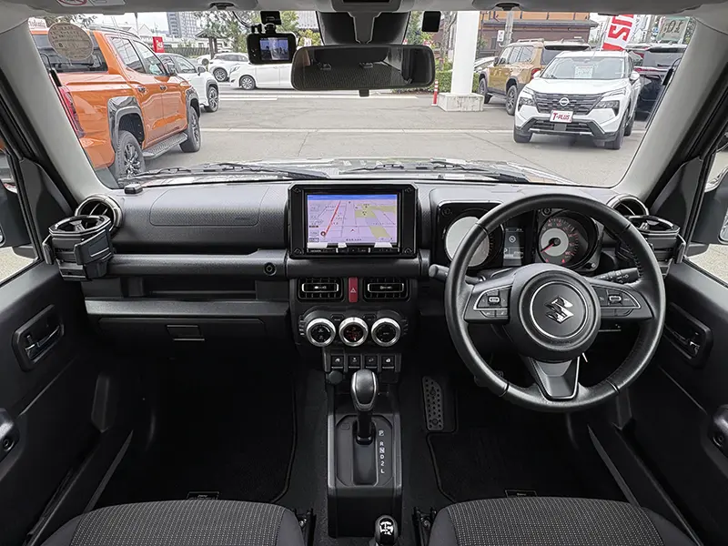 ジムニーシエラ　特選中古車（点検整備付き） JC　4WD　カロッツェリア8型ナビ　(地デジ/CD/DVD/Bluetooth)　ETC　前後ドラレコ　OPEN COUNTRY R/Tタイヤ 在庫車