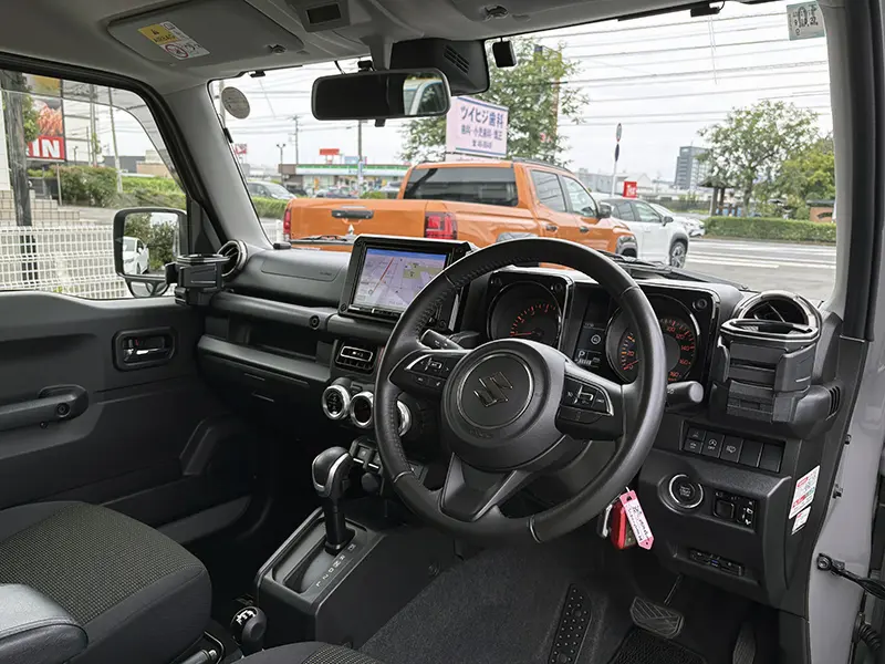 ジムニーシエラ　特選中古車（点検整備付き） JC　4WD　カロッツェリア8型ナビ　(地デジ/CD/DVD/Bluetooth)　ETC　前後ドラレコ　OPEN COUNTRY R/Tタイヤ 在庫車